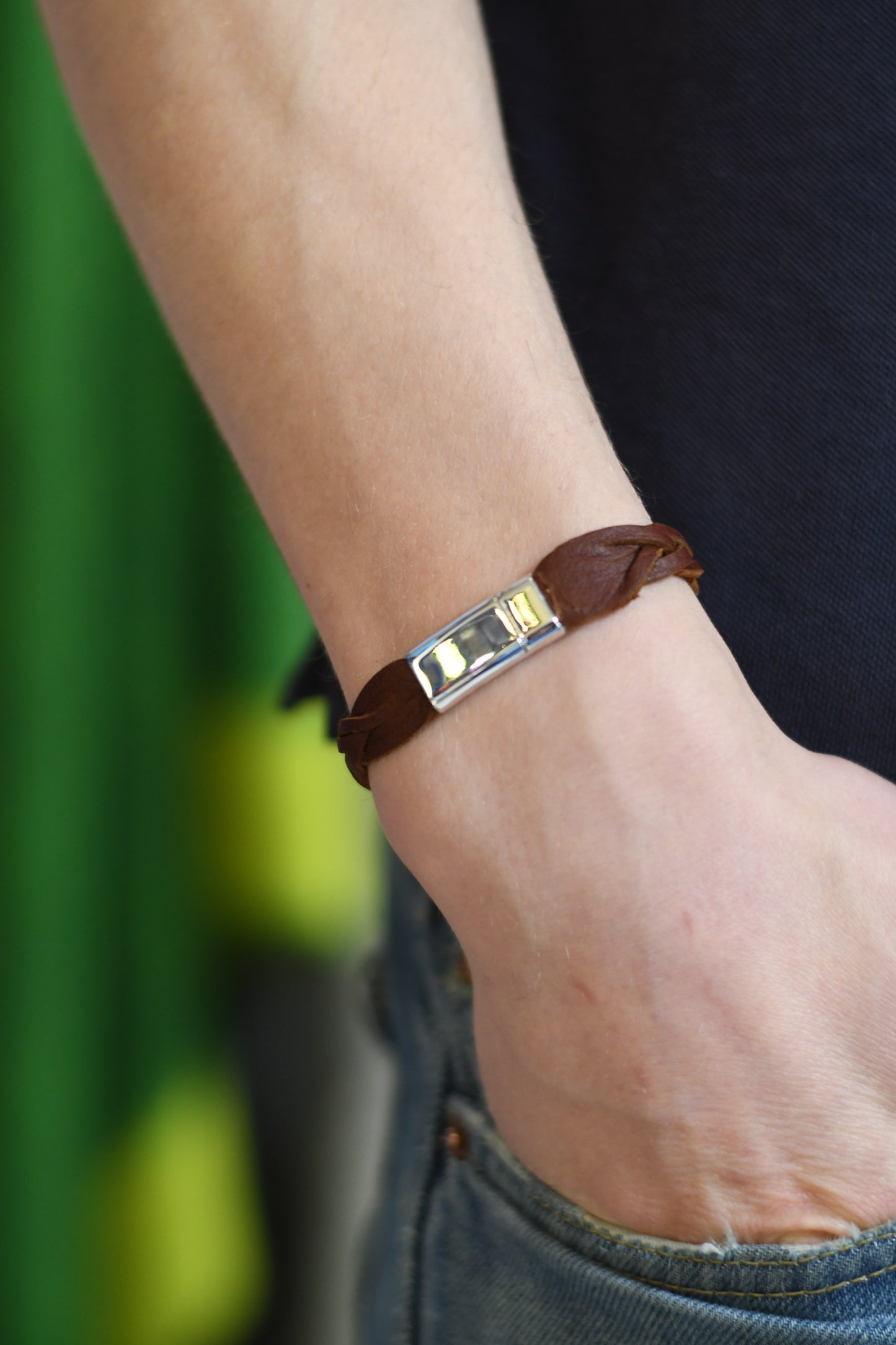 Leather Bracelet - Dark Brown